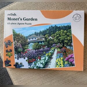 Relish “Monet’s‎ Garden” 63-Piece Jigsaw Puzzle — New, Sealed